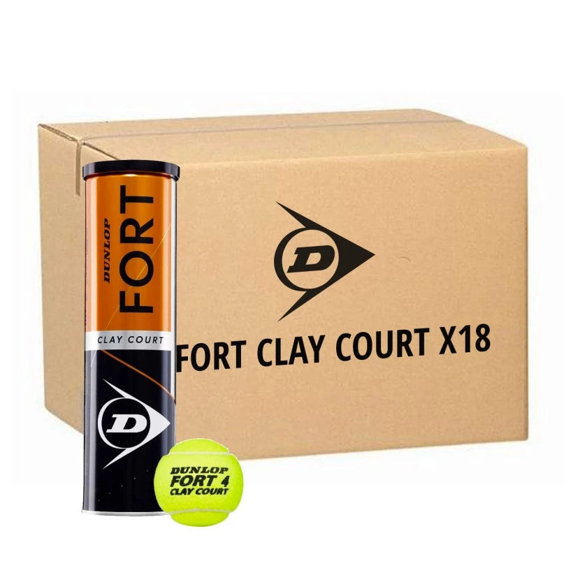 Dunlop Fort Clay Court Balls (box of 72 balls - 18x4)