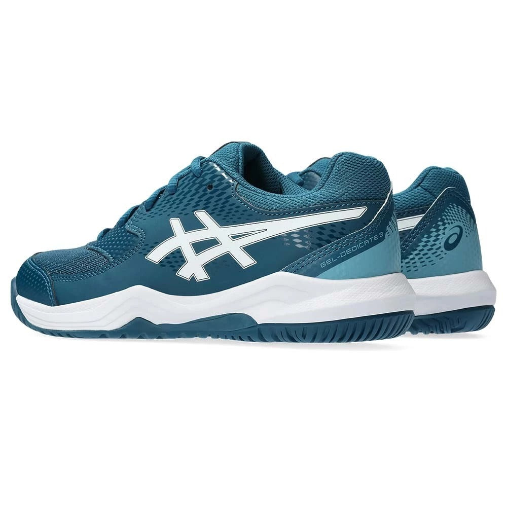 Asics Gel Dedicate 8 GS Junior Shoes Gray Blue / White