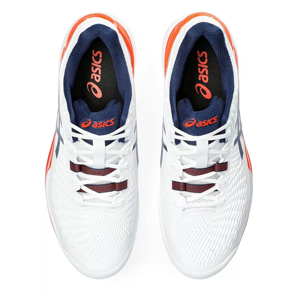 Asics Gel Resolution 9 White / Blue / Orange Shoes