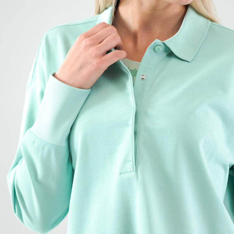 HEAD ATL BOXY LONG SLEEVE POLO SHIRT WOMEN