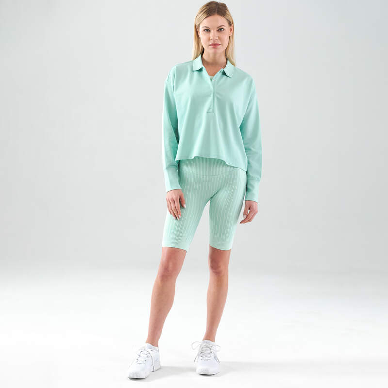 HEAD ATL BOXY LONG SLEEVE POLO SHIRT WOMEN