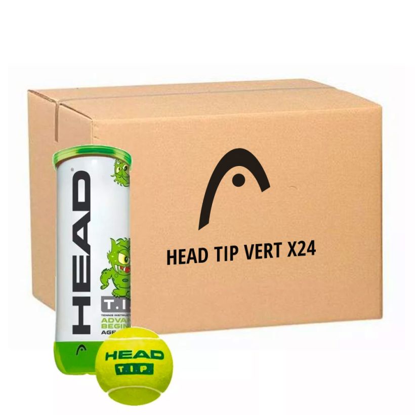 Head TIP Green Balls (box of 72 balls - 24x3)