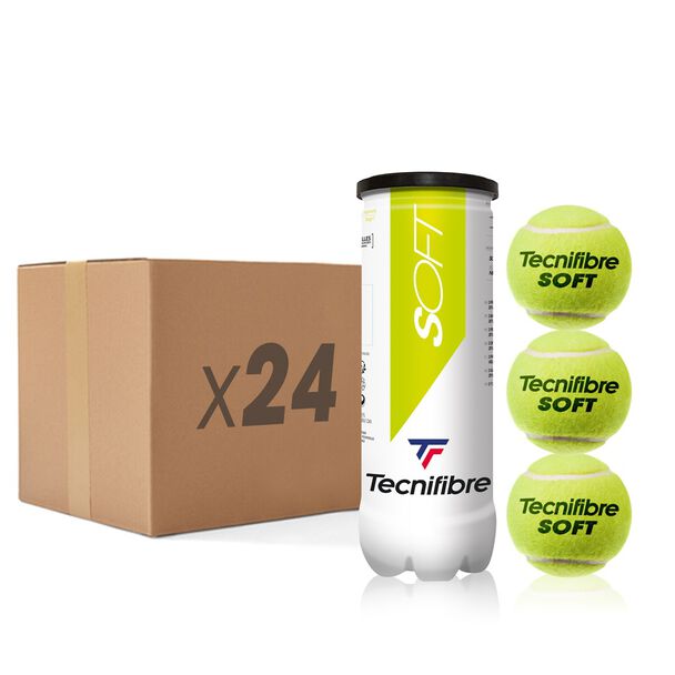 Tecnifibre Soft Green Balls (box of 72 balls - 24x3)